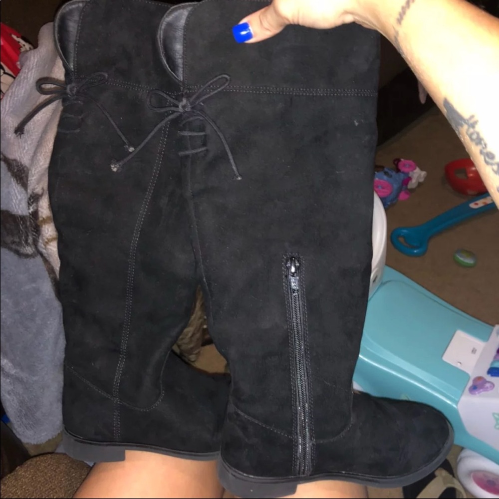 Girls size 13 Black knee high boots